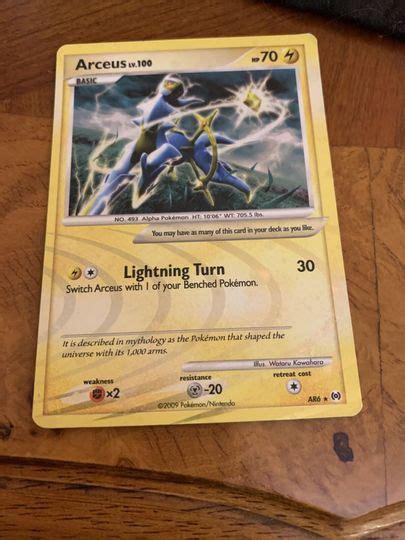 arceus lv 100 price 2009|arceus pokemon card worth.